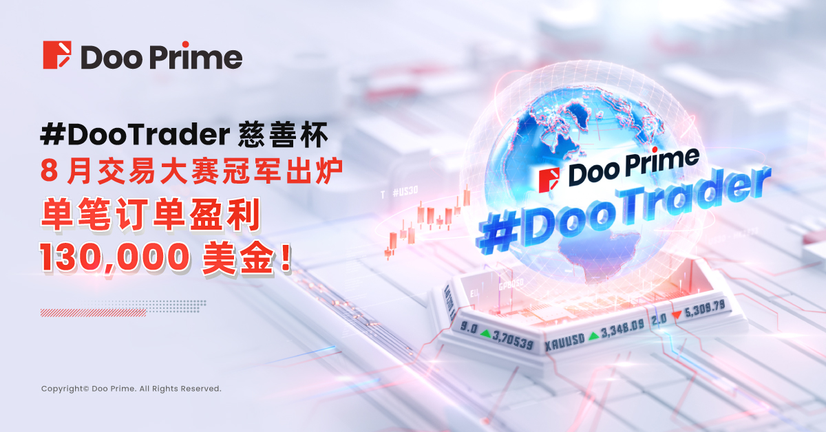 2024 #DooTrader 慈善杯 8 月交易大赛冠军出炉，单笔订单盈利 13 万美金！ 